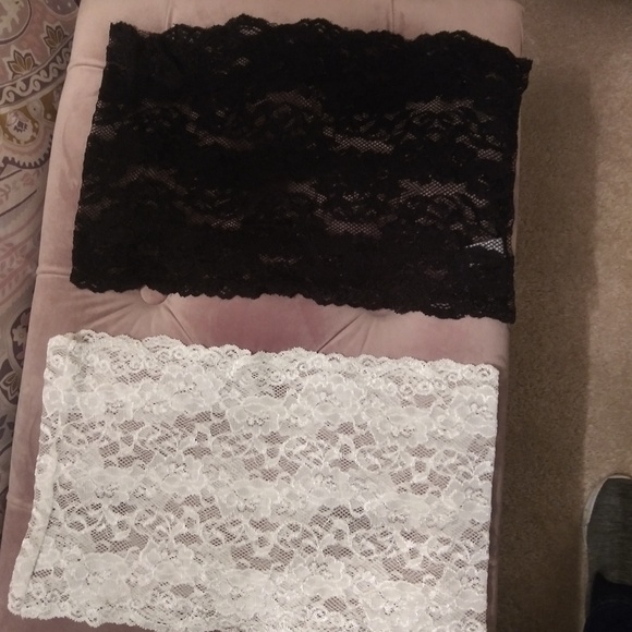 2 Camisoles black white lace - Picture 1 of 5